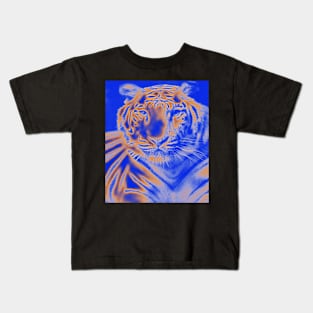 White Tiger from India - Orange colour Kids T-Shirt